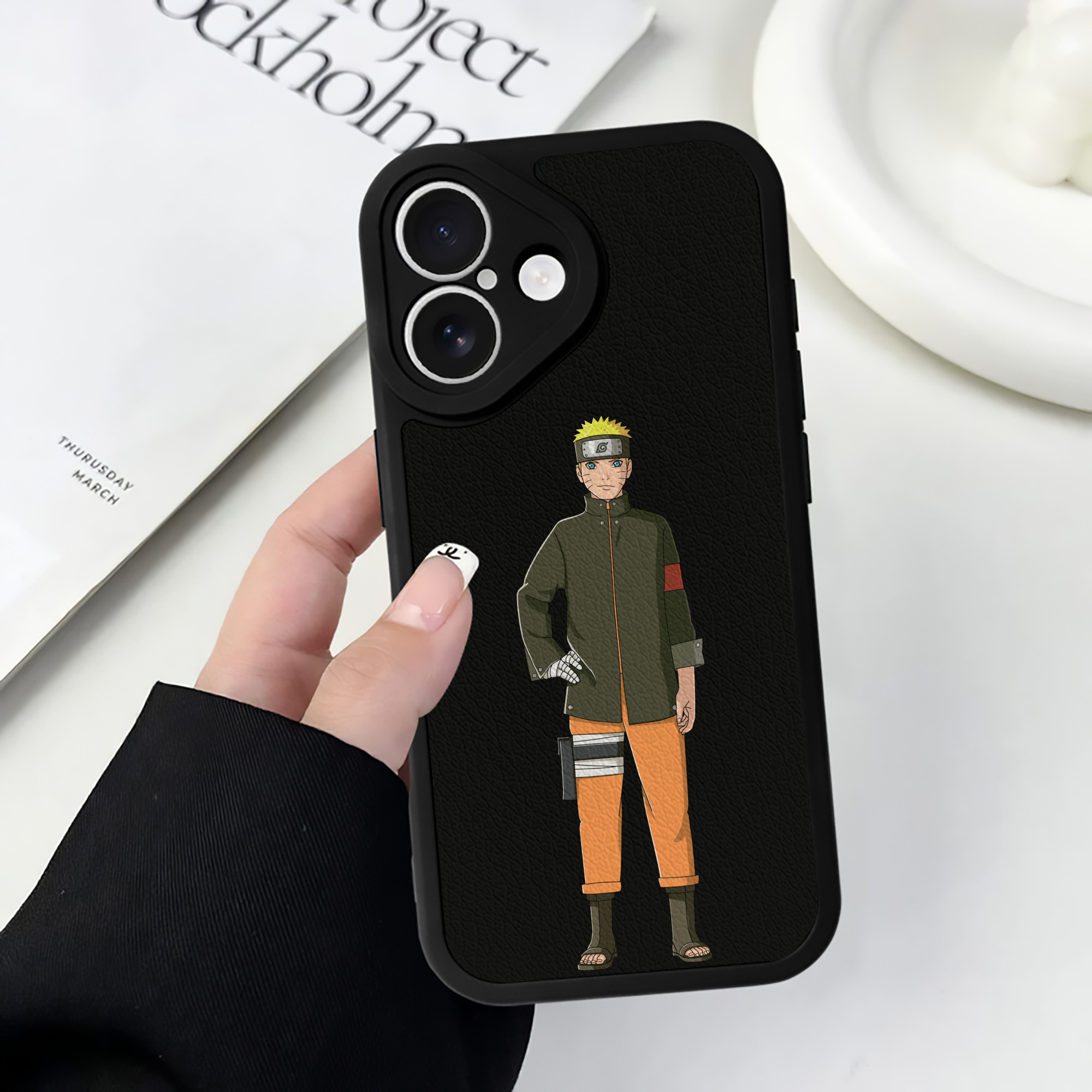 （画像用） NARUTO -ナルト- うずまき ナルト Uzumaki Naruto 【iPhone 16シリーズ対応】シリコンスマホケース（レザー調） 材質：シリコン